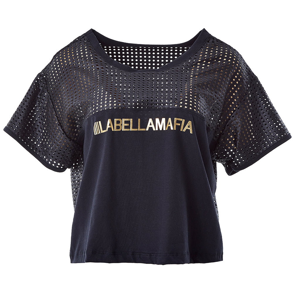 CAMO LABELLAMAFIA BLACK BLOUSE 20487