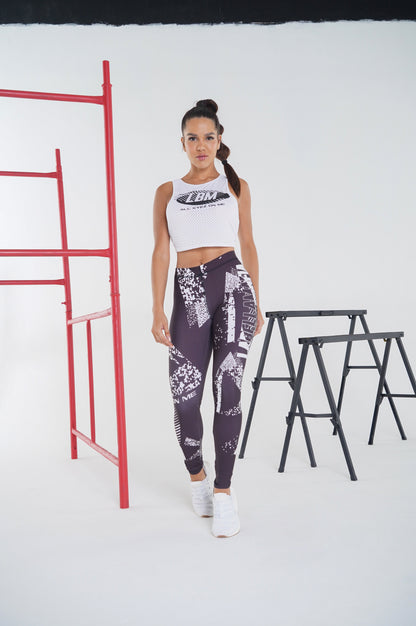 Legging Icon Stamped Grey 23148