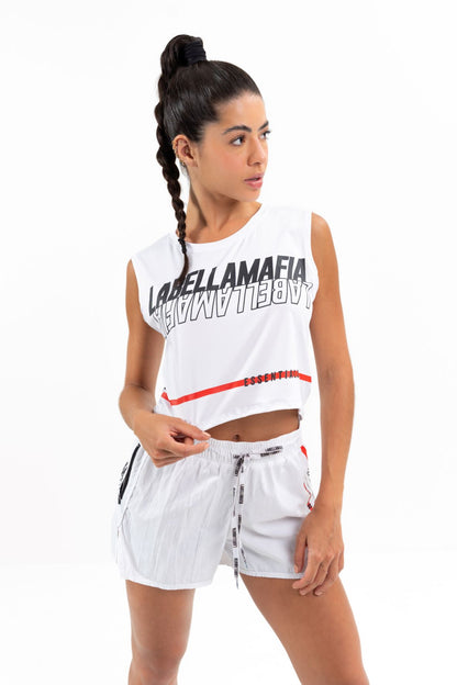 Cropped White Strike Back 23287